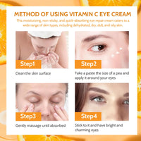 Trendyfave Vitamin C Eye Cream, Under Eye Cream for Dark Circles and Puffy Eyes, Eye Bags Remover, Hydrating Eye Cream, Fade Fine Lines, Anti Aging Eye Cream for All Women Men Skin