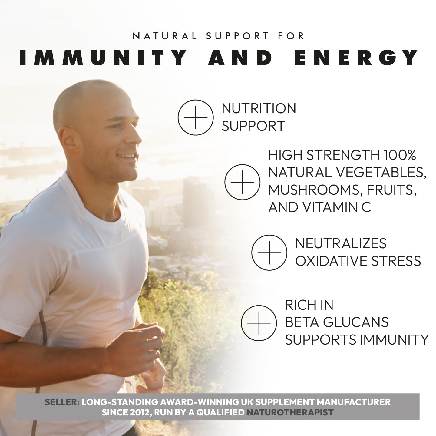 Feel Supreme - Super Greens Powder with Mushroom - 35 Nutrient Dense Organic Superfoods, no Added Sugar - High in Fibre, Protein, Vitamin C, Spirulina - Greens Supplement, Mushroom Powder - 300g