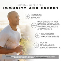 Feel Supreme - Super Greens Powder with Mushroom - 35 Nutrient Dense Organic Superfoods, no Added Sugar - High in Fibre, Protein, Vitamin C, Spirulina - Greens Supplement, Mushroom Powder - 300g