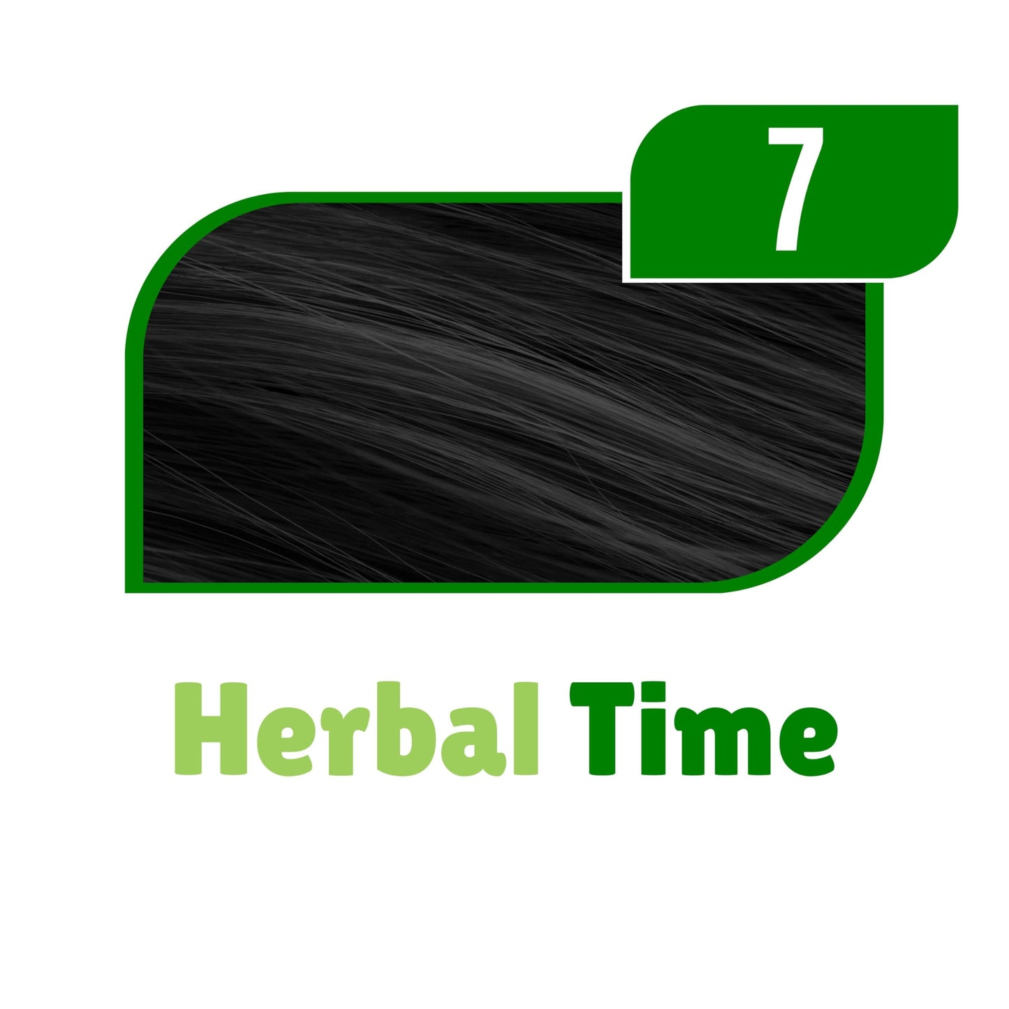 Herbal Time Henna Natural Cream Color Natural Black Nº 7 | Henna Coloring Cream with Nettle Extract | Gray Hair Cover | Temporary Color Dye Creame | Ammonia Free, Sulfates Free, Parabens Free | 75 ml