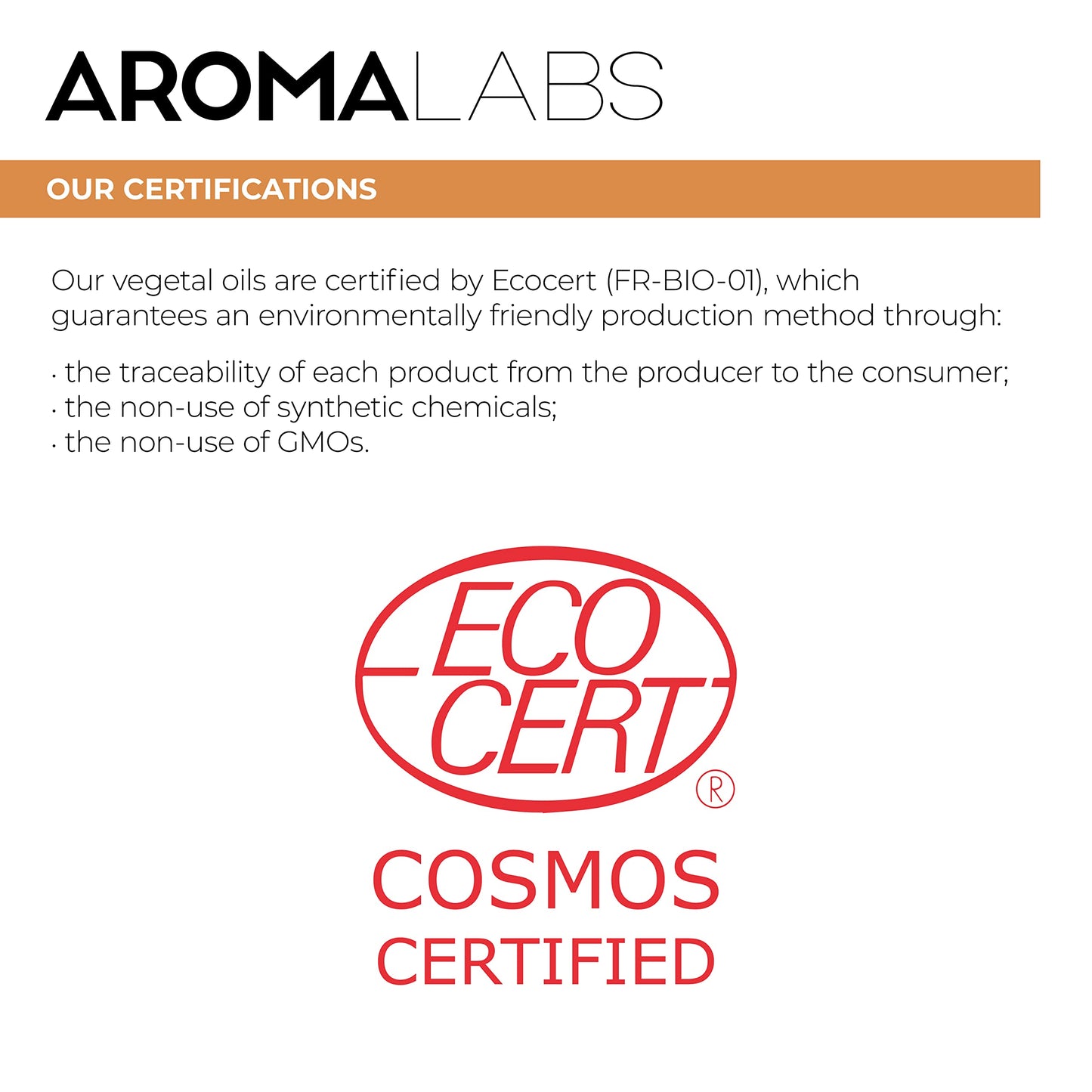 Aroma Labs ORGANIC - LINSEED Oil - 100mL - 100% Pure, Natural, Cold Pressed and Cosmos Certified - AROMA LABS (French Brand)