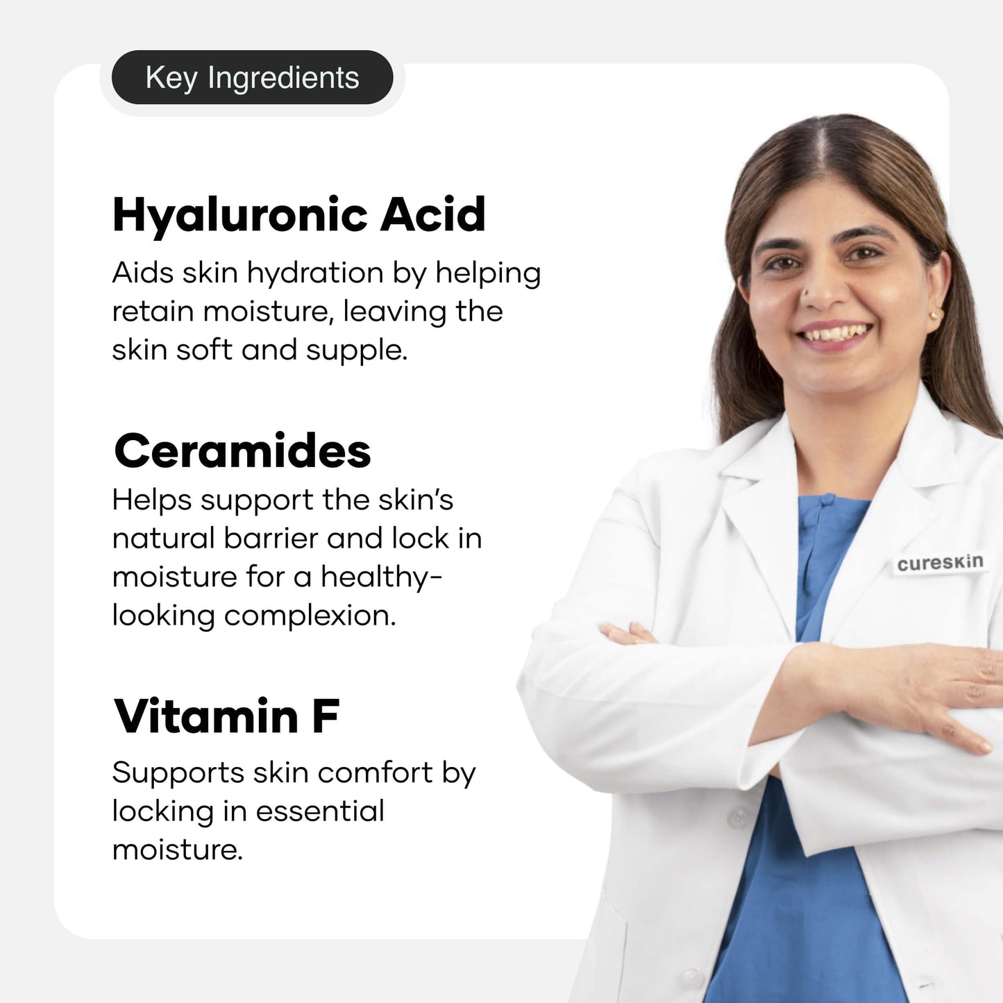 Cureskin Ceramide Moisturizer SPF 40 PA+++ Skin Barrier Repair Face Moisturizer for Men and Women | Hyaluronic Acid Moisturizer for Face | Anti Aging Cream for Women and Men