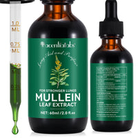 IWKDIJ Mullein Leaf Extract for Lung,Mullein Leaf Drops,Mullein Leaf Extract with Chlorophyll-Natural Supplement Liquid for Lung Cleanse and Respiratory Support- Vegetarian-60ml