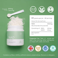 vP Vitality Pro NAD Powder 20g, 250mg x 80 Servings