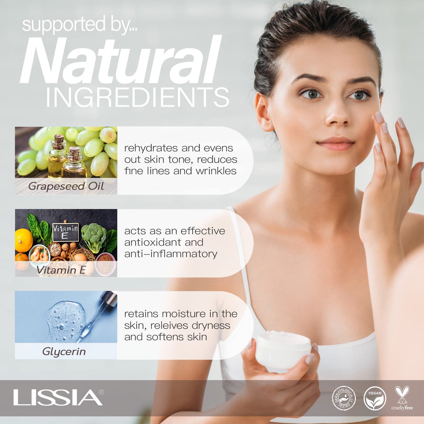 Lissia Retinol Cream with SPF30 - (Double Size) 100ml | Made in the UK - Anti Aging Face Cream for Day or Night, Vitamin A & E | Cruelty Free