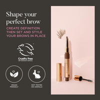 SCULPTED by Aimee Connolly Shape & Set Medium Brown Eyebrow Pencil & Fixing Gel Duo from Sculpted by Aimee 2.5ml - Travel-Friendly, Double-Ended Natural Eye Brow Pencil and Clear Brow Fixing Gel
