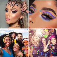 EveBeaty 12-Color Rainbow Liquid Eyeliner Set - Long-Lasting, Waterproof & Smudge-Proof Matte Eye Liners, Perfect for Christmas & Masquerade Makeup With Pencil Sharpener