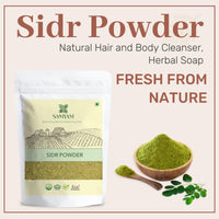 SAMYAM Natural Sidr/Jujube Powder - 500g Pack | Natural Hair and Body Cleanser, Herbal Soap