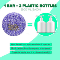 BAMBOEARTH Solid Shampoo Bar And Conditioner Effect Hair Soap – Natural Shampoo Bars For Hair With Plant Based Essential Oils And Zero Waste Biodegradable Packaging (Lavender)