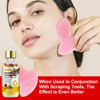 IWKDIJ Rose Oil with Vitamin E & Body Gua Sha Massage Tool -60ML Body Massage Oil for Face Neck Eye, Muscle Pain