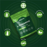 Nutrivo L Theanine 400mg | 120 Vegan Capsules - 4 Months Supply | Good Alternative to L-Theanine Powder, Gummies and Drops | UK Made L'Theanine Supplement