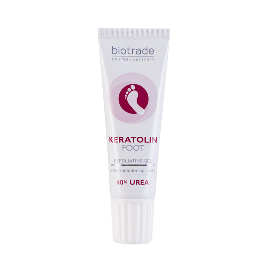 Keratolin Foot Gel For Corns, Calluses and Warts Remover Thickened Skin And Nails Cream Kit 40% Urea 15 ml Knees Elbows And Heels By Biotrade