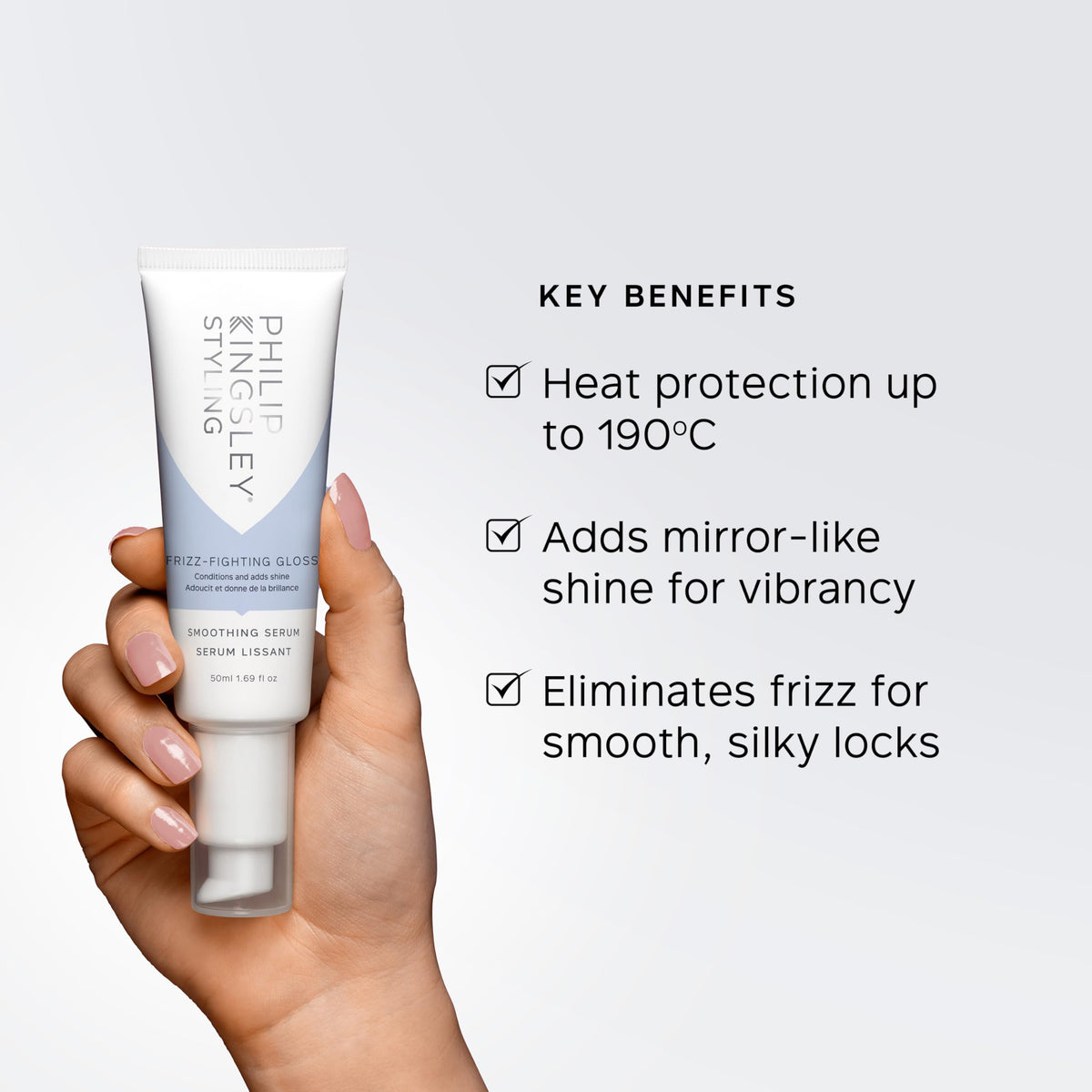 Philip Kingsley | Finishing Touch Frizz Fighting Hair Gloss | Smothing Hair Serum to Control Frizz, Condition and Add Shine | 50ml