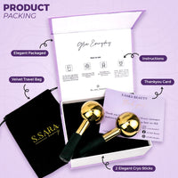 S.SARA Beauty S.Sara Ice Globes for face and eyes | Facial skin care tool for face, neck and eyes | Stainless steel facial massage roller | Depuff skin | Rejuvanate skin | Unbreakable | Set of 2