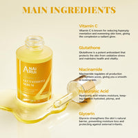 ANAiRUi Glutathione Serum with Vitamin C and Niacinamide, Glutathione Skin Brightening Face Serum for Skin, Hydration, Targets Dark Spots, Hyperpigmentation, Improve Skin Tone, 30 ml