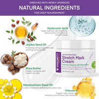 Vigority Stretch Mark Cream for Pregnant Women: Belly Butter for Expecting Moms - Moisturizing Lotion for Skin Elasticity - Maternity Skin Care Cream - 4 Oz