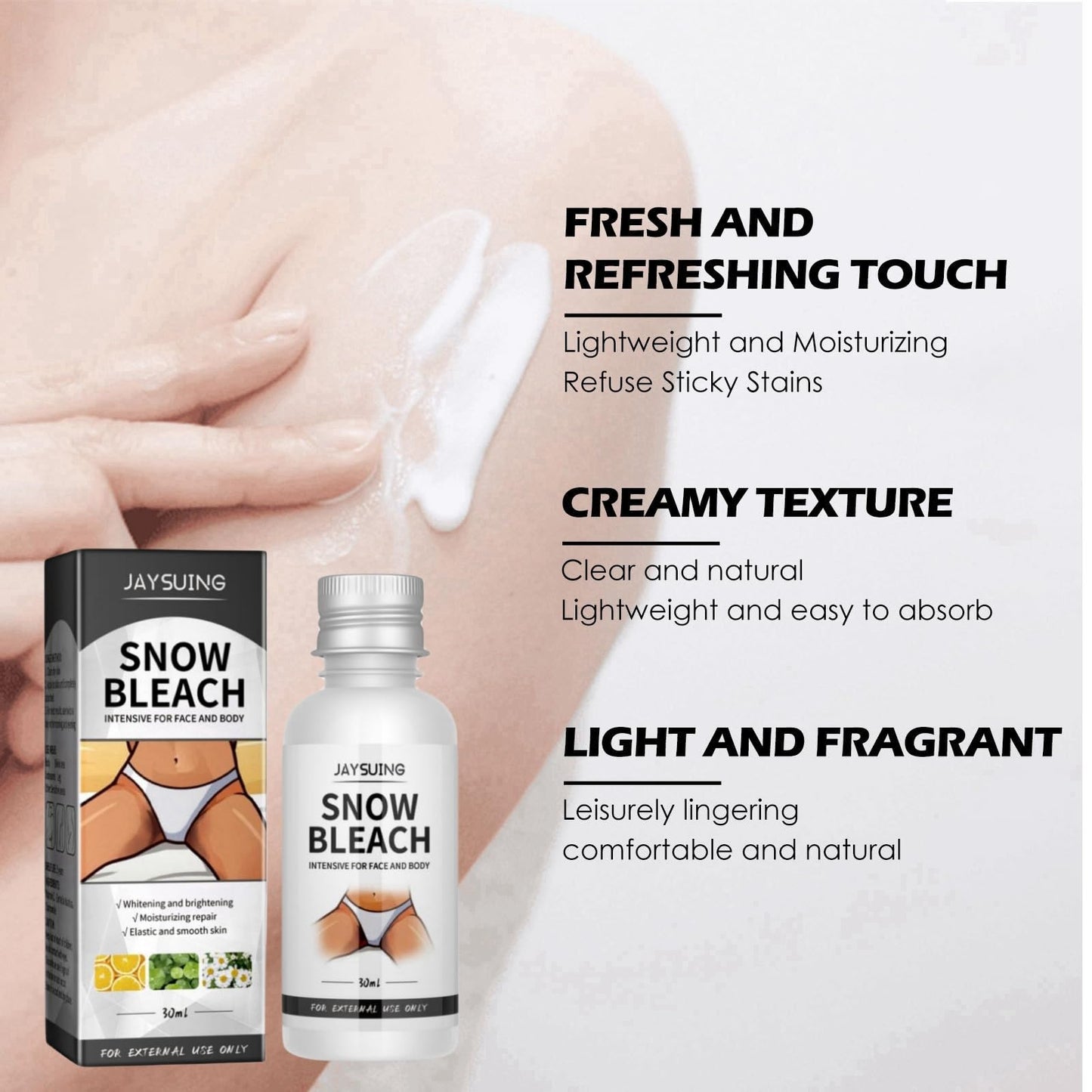 AINxtolm 2PCS Skin Bleaching Cream,Skin Lightening Cream,Snow Bleach Cream,Underarm Whitening Cream for Private Part,Whitening Cream for Body,Inner Thigh Lightening Cream,Under Arm Whitener Even Skin Tone