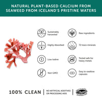 Calcium – Together Health – Seaweed-Based Calcium – 72 Trace Minerals – Vegan Friendly – Made in The UK – Pack of 4-240 Vegecaps