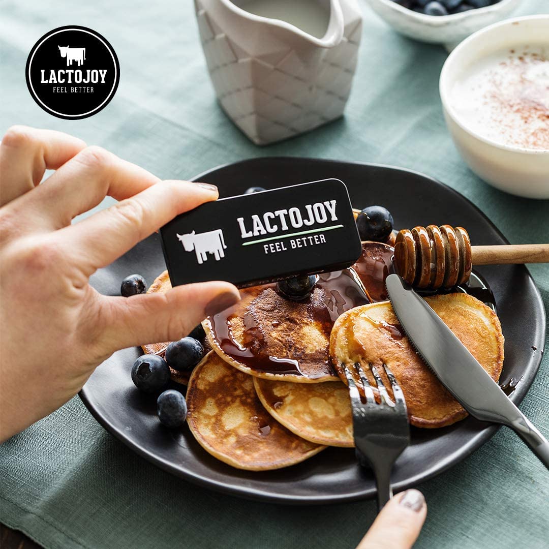 LactoJoy Lactase Tablets | Helps with Lactose Intolerance | 240 Pcs. Refill of Extra-Strength Dose (14,500 FCC) | 100% Vegan | Supports The Lactose Digestion | Chemical Free