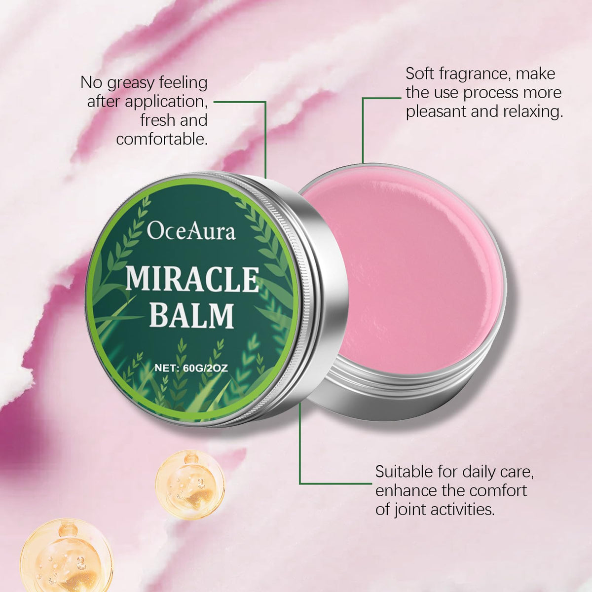 YXtecd Miracle Herbal Balm, Balm Soothing Joint Cream for All External Parts of the Body Such as the Back, Hands, Feet