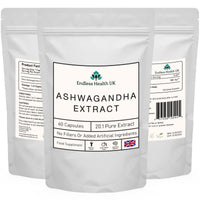 Endless Health UK Ashwagandha Extract | High Strength | 20:1 Extract | 60 Capsules