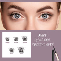 ocean pearl Cluster Lashes, 45 Individual Lash Clusters, Eyelashes DIY at-Home Eyelash Extension, Soft Natural False Eyelashes, 10-16mm, Individual Eyelashes, Lash Extensions Kit with Lash Glue, Eyelash Clusters