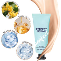 2.82Oz Concealer Cream Hydrating Full Coverage Concealer, All-Over Complexion Perfector, Long Lasting Hydrating Full Coverage Cream, Lightweight, Waterproof, Natural(2PCS)
