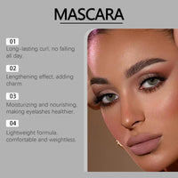 Generic Waterproof Mascara with Bubble Fiber Technology, Smudge-Proof and Clump-Free Formula for Defined Lashes, Buildable Volume and Length for All-Day Wear (2PCS)