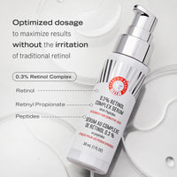 FIRST AID BEAUTY First Aid Beauty 0.3% Retinol Complex Serum with Peptides – Improves Look of Lines and Wrinkles with Less Irritation Than Traditional Retinol – 30 mL