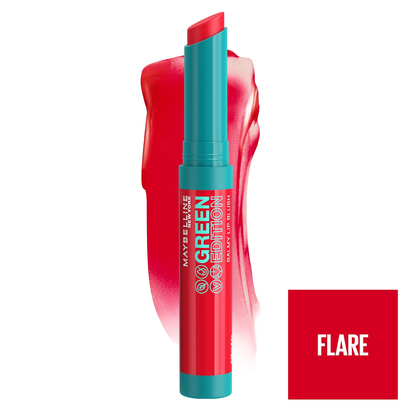 Maybelline Green Edition Balmy Lip Blush Lipstick, organic, natural colour, vegan, 004, Flare