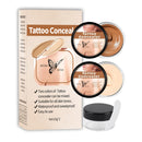 Shengqialun Tattoo Cover Up Makeup, Waterproof Tattoo Cover Up 2pcs, Scar Concealer Waterproof, Body Makeup for Scars Birthmarks, Long-Lasting Smudge-Proof, Portable Concealer Kit (Light & Dark)