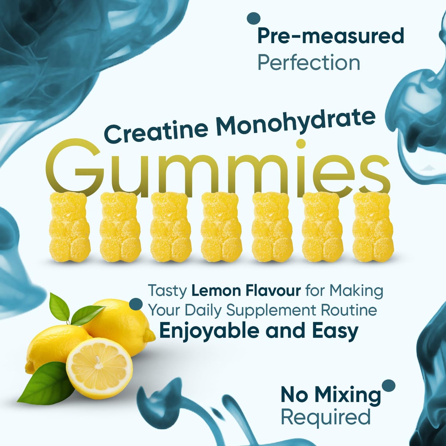 WeightWorld Creatine Gummies 3000mg for Men & Women - 90 Chewable Creatine Monohydrate Gummies (1 Month Supply) - Natural Lemon Flavoured Creatine - Pre Workout Gym Supplement (Not Creatine Monohydrate Tablets)