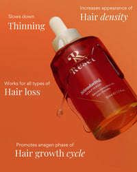 Resèt Hair Growth Serum, 50ml - Boosts Hair Growth, Targets Hair Loss & Thinning, with Caffeine, 4% AnaGain™, Probiotics, Results in 90 Days