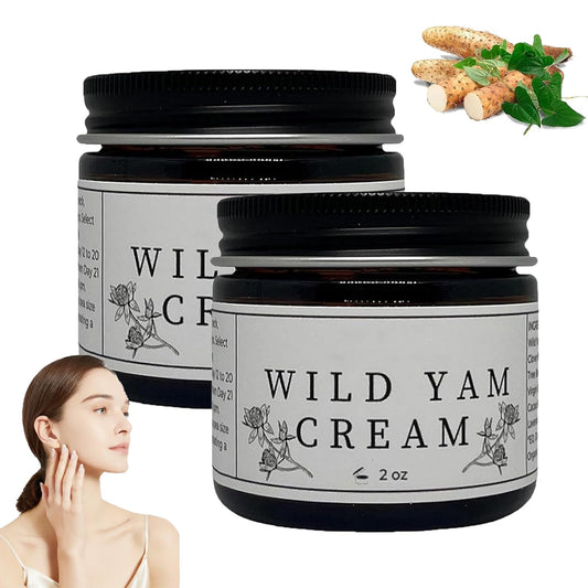 Generic 2PCS Wild Yam Skin Cream, Wild Yam Cream, 60ml Wild Yam Cream Organic for Natural Balance, Natural Relief for Menopause Dry Skin, Menopause Botanical Balancing Body Cream(60g/2 oz)