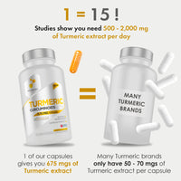 Insynergy Labs Ultra Premium Pure Turmeric Extract Capsules | Highest Strength in The UK | Pure Turmeric Curcumin Capsules and Black Pepper (Bioperine) | 3 Month Supply Vegan Capsules