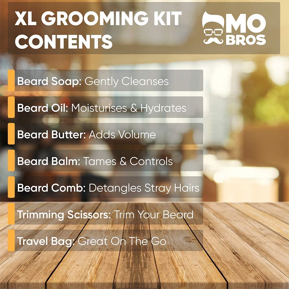MO BRO'S Beard Grooming Kit for Men | Beard Growth Kit | Beard Care Kit | Vanilla & Mango