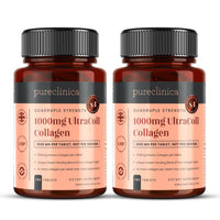Pureclinica UltraColl Marine Collagen 1000mg x 180 Tablets (6 Months Supply). The only Patented Anti-Aging Collagen Types I, II, III, and VII.