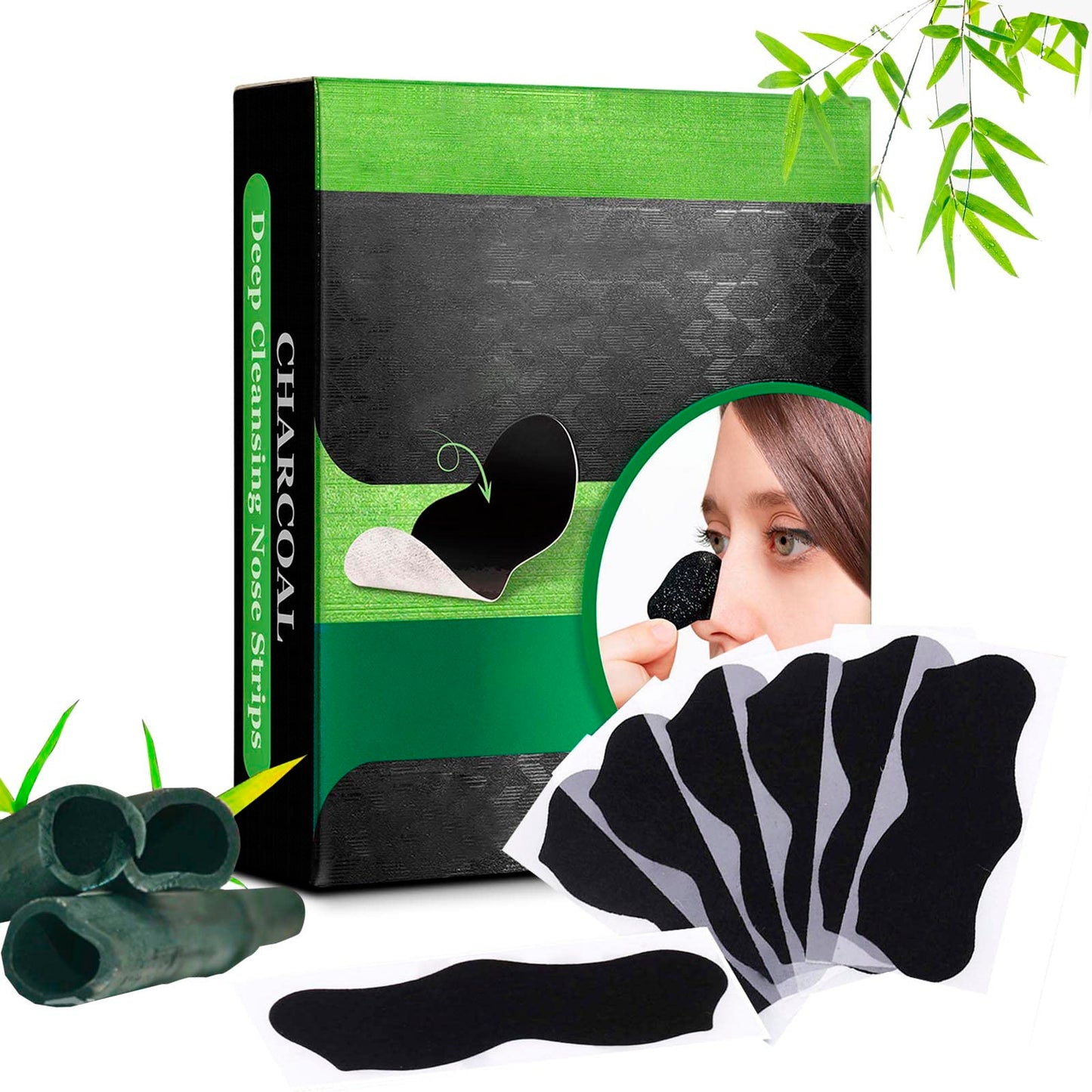 AWAVM Blackhead Remover Strips,Nose Strips, 80 Pcs Pore Strips for Blackheads, Nose Blackhead Remover Strips, Blackhead Removal Deep Cleansing Nose Pore Strips for Women Men