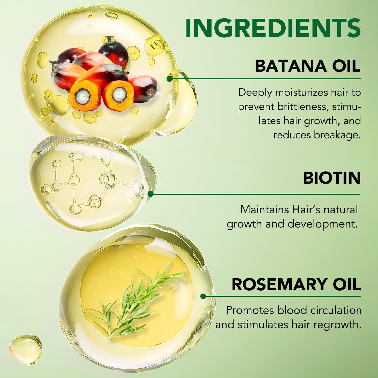 RoongDuuDll Batana Oil Hair Mask for Hair Growth, 100% Natural Hair Growth Oil, Wild Batana Oil Organic Prevent Hair Loss and Helps with Frizz, Split Ends, Texture & Shine for Men & Women - 120g