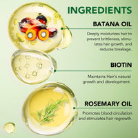 RoongDuuDll Batana Oil Hair Mask for Hair Growth, 100% Natural Hair Growth Oil, Wild Batana Oil Organic Prevent Hair Loss and Helps with Frizz, Split Ends, Texture & Shine for Men & Women - 120g