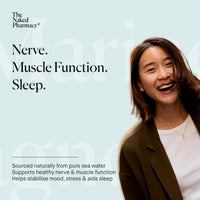 The Naked Pharmacy | Marine Magnesium | Promotes Better Sleep | for Nerve/Muscle Function | Natural Supplements with Prebiotic Baobab | High Strength | No Additives | Vegan | 60 Capsules