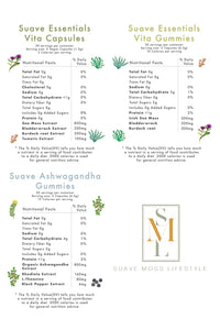 Suave Moss Lifestyle | Sea Moss Gummies with Bladderwrack and Burdock Root | 60 Gummies | Apple Flavour | All Natural, Vegan, Gluten Free, Non GMO, Dr Sebi.