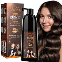 JRTTOSSE Instant Black Hair Shampoo 420ml - Semi-Permanent Black Hair Dye shampoo for Natural Hair, Lasts 30 Days, Fast Acting Formula for Men & Women (Dark Brown)