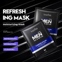 【PACK OF 6】mercham Sheet Face Mask for Men, Refreshing & Oil Control, Cleansing & Hydrating Sheet Masks Multipack, Mens Face Mask Skin Care Gift for All Skin Types - 25ml*6