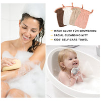 PHOGARY Microfiber Wash Mitt for Body & Face, Super Soft Absorbent Washcloth, Coral Fleece Face Cloth Bath Mitts for Child Adult, Washable Makeup Remover Cleansing Cloths,4 Pack,13x20cm