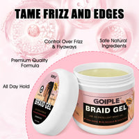 WOZUTUNT Large Capacity Family Pack Smoothing Braiding Gel for Twist, Locs, Braids, Edge Control, Cornrows - Strong Hold, No Flake, Anti-Frizz, Easy to Use Hair Gel Women (16 OZ Strawberry Flavor)