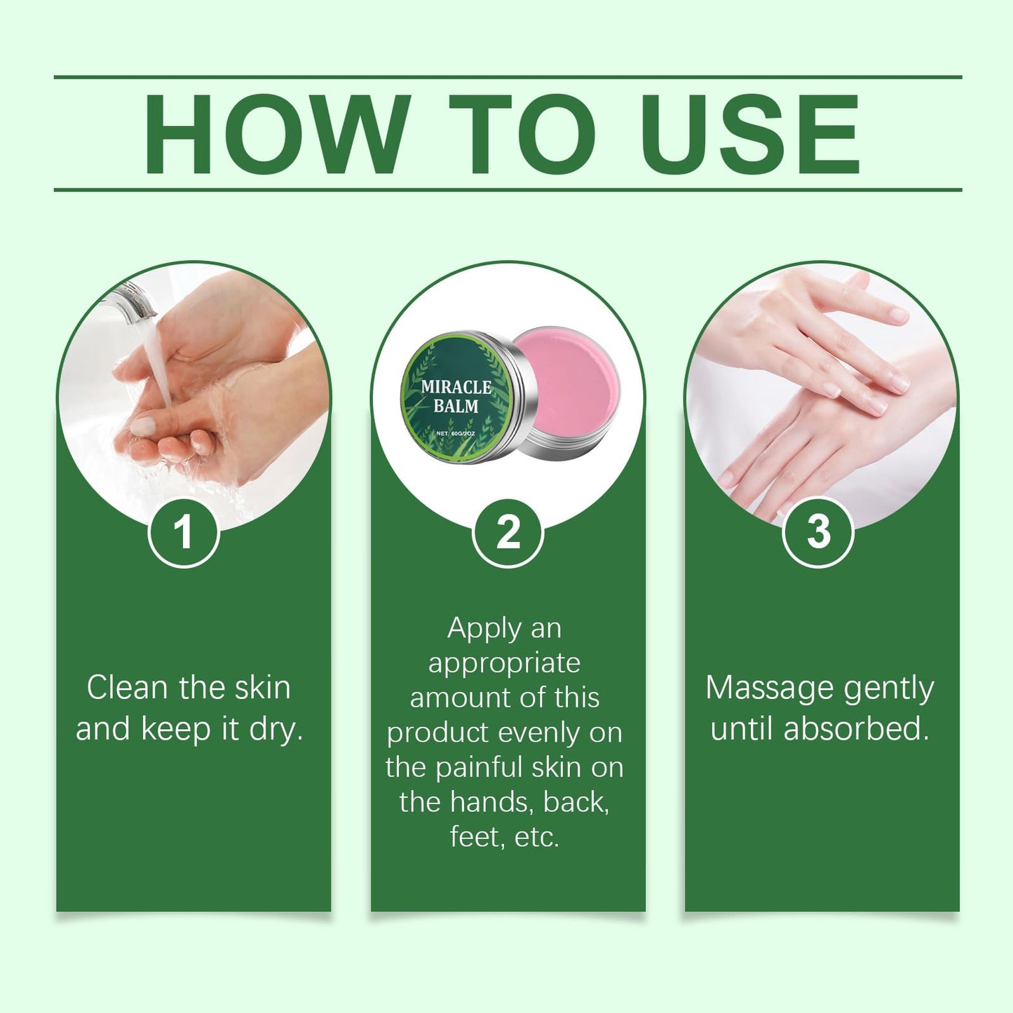 Mikloven Miracle Balm Herbal Skincare Soothing Joint Cream – 60g Natural Plant-Based Balm for Hands & Legs, Deeply Moisturizing Formula, Helps Soothe Joint & Muscle Tension, Non-Sticky, Fast Absorbing