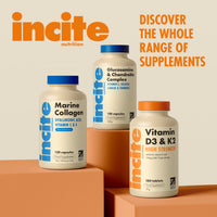 Incite Nutrition Vitamin D3 K2 (MK7) 100ug - 6 Month’s Supply - High Strength 180 Tablets - Premium Vegetarian Tablets - Suitable for Vegetarian - Vitamin D3, 4000iu & K2 - Made in UK
