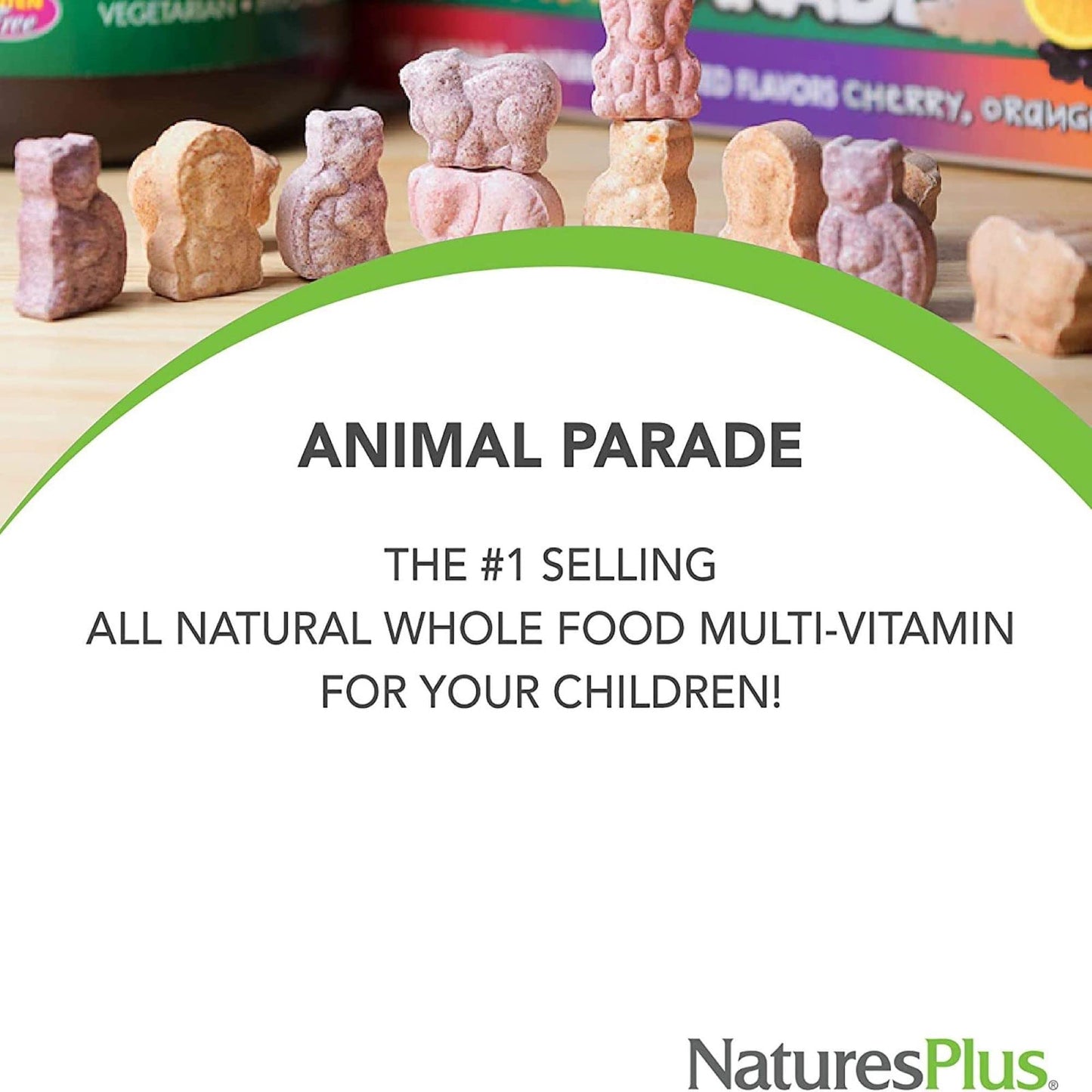 Nature's Plus NaturesPlus Animal Parade Kids Gummies - Pure and Vegan Gummies Multivitamin for Children - Gluten Free, Vegan, Non GMO - 90 Gummies