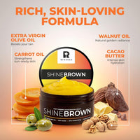 BYROKKO SHINEBROWN BYROKKO Shine Brown Tanning Accelerator 2x 210 ml, Fast Bronzing Sun Cream Effective in Sunbeds & Outdoor Sun for Deep Natural Tan, Long-Lasting Hydrating Formula with Natural Oils